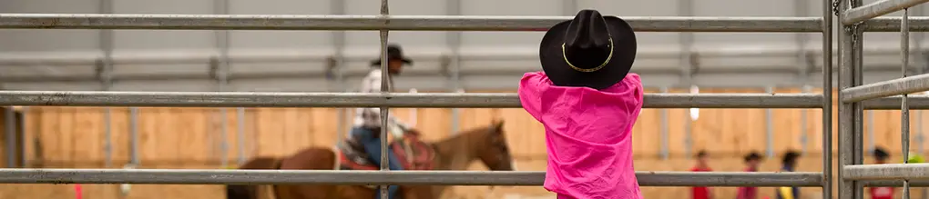 little boy at rodeo